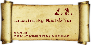 Latosinszky Madléna névjegykártya